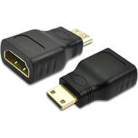 2pcs Mini HDMI-compatible to HDMI-compatible Adapter Male To Female Connector Converter Gold-Plated Extension for HD TV Laptop