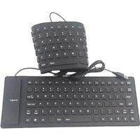 New Foldable Silicone Keyboard 85/109 Keys USB Wired Silent Waterproof Dustproof Soft Touch Rollup for Notebook Laptop