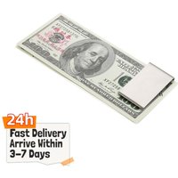Stainless Steel Cash Clamp Holder Portable Casual Fashion Unisex Minimalist Wallet Solid Color Change Clip for Card Book