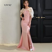 Prom Dresses 2026 New Mermaid Evening Gown Puff Sleeve Backless Formal Dress with Slit Платье для вечера выпускного Customized