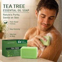 Natural Tea Tree Oil Soap For Body Skin Cleaning,Gentle Exfoliating Bar Soap,Moisturizes Face And Body Soaps Cleansing Bar Soap