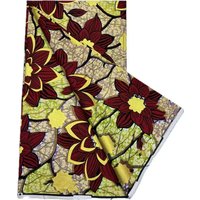 New Design High Quality African Grand Golden Wax Fabric Soft Ankara Pagne Print Batik Tissu Glitter Wax Material 6yards H6-312-2