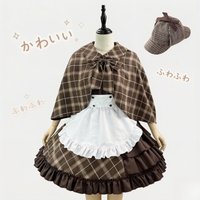 S-5XL Detective Maid Costume Lolita Dress Vintage Cosplay Uniform Gothic Style Party Gown Plus Size Retro Outfit Anime French