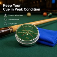 Billiard Cue Shaft Maintenance Wax and Microfiber Cleaning Cloth Set 30g Wood Polish for Smooth Stroke Pool Snooker Accessories