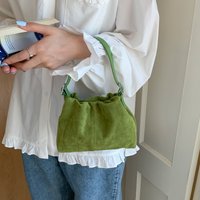 Fashion Solid Color Hasp Suede Square Shoulder Bags for Women 2026 High Quality Simple Popularity Temperament Commute Handbags