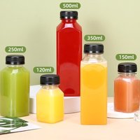10PC Plastic Juice Bottles 150ML/250ML Empty Bottle with Caps Leak-Proof Transparent for Party Juicing Drinks Smoothies cups