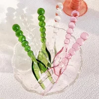 Lightweight Clear Glass Dinnerware Set Tableware Set Fork Spoon Flatware Set For Tea Salad Fork Fruit Ice Cream Glass Food Spoon