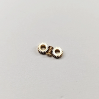 0.2 module with 20 teeth (worm hole 1mm+worm wheel hole 2mm) Brass worm gear 90 degree transmission reduction mini small gear