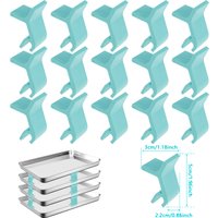 16Pcs Baking Sheet Stackers Set Space-saving Tray Stacking Holder Reusable Stacking Clips Dividers for Freeze Dryer Cooling Rack