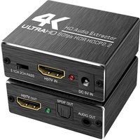 4K 60Hz Optical TOSLINK SPDIF 3.5mm Stereo Audio HDMI-Compatible Extractor Converter Audio Splitter Adapter HDR