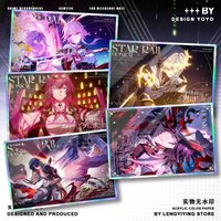 Anime Honkai:Star Rail La Mancha Sunday Kafka Ashveil Evanescia Acrylic Colored Paper Signature Board Game Signature Card