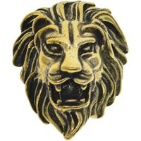 antique Brass Large Lannister lion Head Concho Leather craft Decor Screw Back lock rivet ring Belt Saddle Blanket Hats Wallet