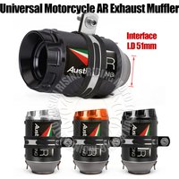 New 51mm Universal AR Motorcycle Exhaust Muffler Escape For Kawasaki Suzuki Yamaha Honda Ktm Bmw CF ETC Tail Pipe Accessories