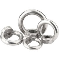 DIN582 M3 M4 M5 M6 M8 M10 Eye Nut 304 Stainless Steel Marine Lifting Eyenut Ring Nut Loop Hole for Cable Rope Lifting