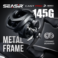 Seasir P-Series Cast Pro 145g BFS Baitcasting Fishing Reel Ultralight Metal Frame 7.6:1 11+1BB Drag 6kg Fresh Saltwater Fishing