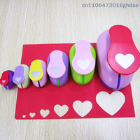 (Summer6)DIY Heart Shape EVA Foam Punch Paper Punch For Greeting Card Making Scrapbook Handmade Puncher Round Corner Punch