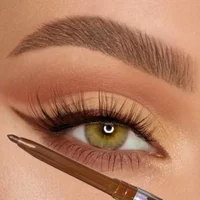 Eyeliner Gel Pencil Black Brown Ultra-fine Matte Natural Smooth Quick Dry Non-Smudge Waterproof Easy Wear Eyeliner Pen Makeup