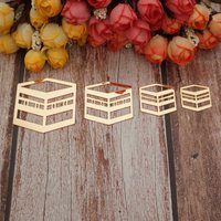 4cm Acrylic Mirror Laser Cut Sticker Kaaba Building Design Party Decor Guest Souvenir Gift Islamic Ramadan DIY Decoration
