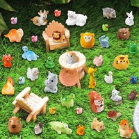 10/20Mini Resin Animals Miniatures, 40 Styles Tiny Animal Figures for DIY Micro Fairy Garden Landscape Crafts Accessories