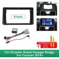 For Chrysler Grand Voyager Dodge Caravan 2014+ Car Radio Android MP5 Player Stereo Casing Frame 2Din Head Unit Fascia Dash Panel