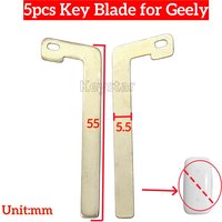 keystar 5pcs HU101 Car Smart Key Blank Keyless Remote Key Blade Spare Emergency Door Key for Geely EX5 GX5Mi Key Duplicate