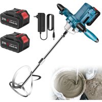 Mélangeur de mortier électrique sans fil, compatible avec les batteries Makita 18V, couple maximal de 140 Nm, 6 vitesses réglables de 0 à 900 tr/min, filetage M14, tige d'agitation de type S, indice