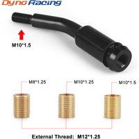 M10*1.5 Gear Shift Shifter Stick Lever 13CM Bent Extension Short shifter Internal thread:M12*1.25 With Three Adapters