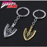 Anime JOJOS Bizarre Adventure Arrow Keychain Kujo Jotaro Bow Arrow Golden Pendant Keyring For Women Men Charm Gifts Jewelry