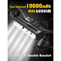 AliExpress NONE Fivemi 5LEDS Bicycle Light Front 6000LM Bike Light 8000mAh Waterproof Flashlight USB Charging MTB Road Cycling Lamp Accessories