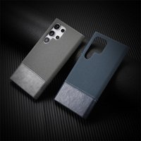 For Samsung Galaxy S23 S24 S25 Ultra Personalised Nylon Fabric Stitched With Leather Case Frameless Cooling Shockproof PC Cover