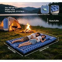 Couple Double Friends TPU Camping Air Mattress Ground Sheet Outdoor Super Elastic Composite Green Blue