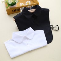 Women Solid Shirt Vintage Clothes Accessories Lace Detachable False Collar