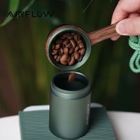 AIRFLOW Wooden Long Coffee Spoon Kitchen Measuring Spoons Tea Coffee Scoop Sugar Spice Measure Spoon Measuring Tools for Cooking