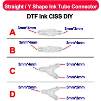 15pcs Eco solvent Straight / Y shape ink tube connector for flatbed inkjet printer DTF Ink CISS DIY