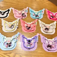 Trendy Y2K Girlish Sanrio Kuromi Phone Silicone Gasket Lanyard Strap Case INS for Samsung Cover Case Universal Pendant Keychain
