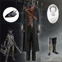 Cos Anime Games Roles Gehrman Bloodborne Huntsman Cosplay Costumes Men And Women Full Set Bloodborne Wig Hat Shoes