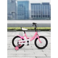 AliExpress NONE 16-Inch Pink Universal Kid's Bicycle with Training Wheels Height Adjustable Bicycle for Children with Height of 105cm to 135cm