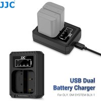 JJC Camera Battery Charger for Olympus OM System OM-1 Mark II OM-1II OM-1 OM-3 BLX-1 Battery Charger Replaces OM System BCX-1