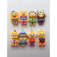 10pcs Cartoon Resin Charm Cute Earring Pendant Keychain Necklace Jewelry Accessories for DIY Making Crafts