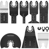 8Pcs Oscillating Saw Blades Set Bi-metal Stainless Steel Multitool Blades Kit Oscillating Blades Precise Cutting Saw Blades