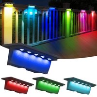 Lampe solaire d'extérieur à LED, conception de lentille de lampe de marche, éclairage de décor d'escalier antivol, super lumineux, IP65, RVB, 2/4 K, 3000K, 6000 paquets