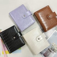 A7 Notebook Binder Faux Crocodile Leather Small Notepad Portable Budget Sheets ๏ผwith 45 Blank Inside Pages