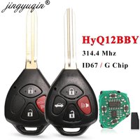 jingyuqin HyQ12BBY 314.4 Mhz ID67 3/4 Buttons Car Remote Key for Toyota Camry Avalon Corolla Matrix RAV4 Yaris Venza tC/xA/xB/xC