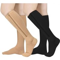 AliExpress NONE Compression Stockings Sports Pressure Long Cycling Socks Zipper Professional Leg Support Thick Women Varicose Vein Socks