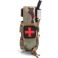 MOLLE Tourniquet Holder IFAK TQ Holder Tactical Medical Pouch Holster First Aid Kit Cross Patch/Bungee Cord