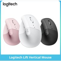 Logitech Lift Vertical Mouse Ergonomic Wireless With Silent Click Bluetooth/Usb Dual Mode For Pc Laptop Tablet Wrist Pain