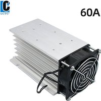LCTC Radiator With Fan For Three-phase Solid State Relay SSR Heat Sink 60A H-150
