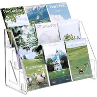 Storage Display Stand, Sticky Note Sticker Organizer Rack, Acrylic Display Stands & Card Stand, Office Portable Organizer Rack