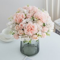 Silk Artificial Flower Carnation Rose Festival Wedding Bridal Bouquet Wreath Home Room Vase Garden Arch Decora DIY Gift Hotsale