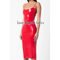 latex dress Sexy Tube Rubber Plunge-neck Latex Mini Dress Rubber Skirt for Female Halloween